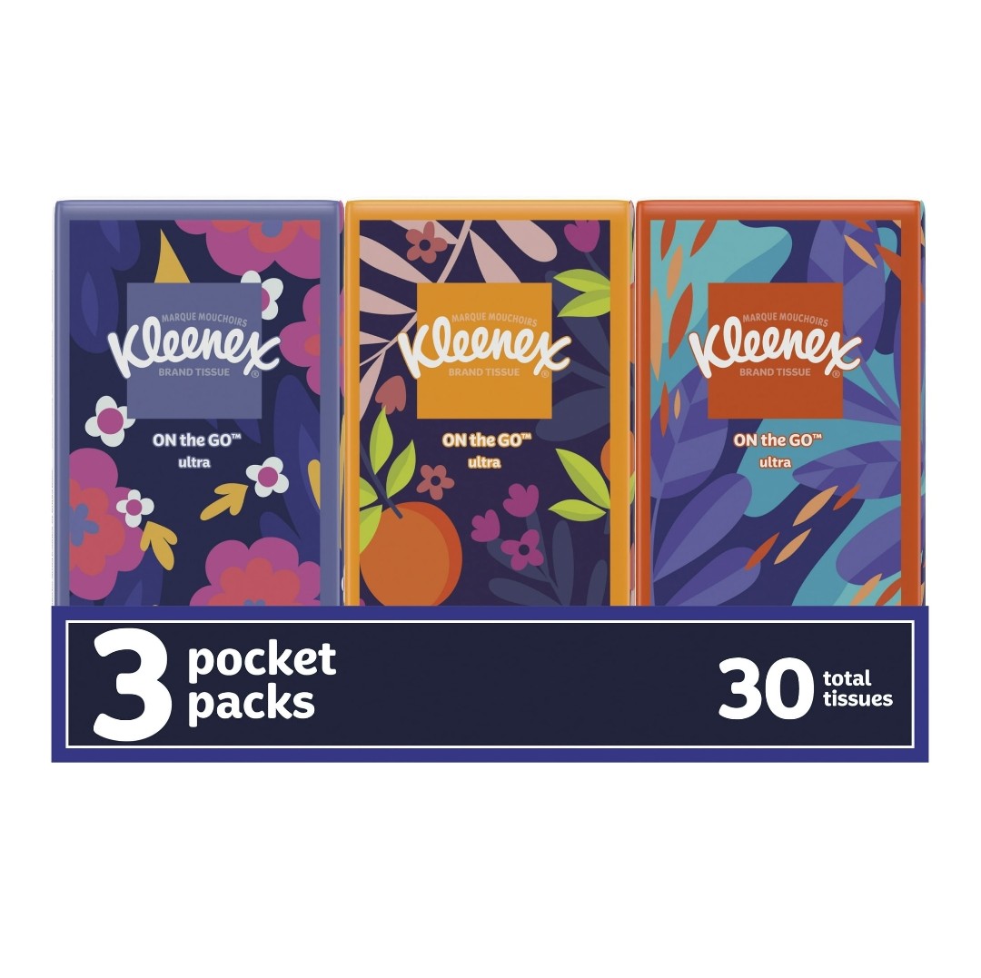 zDeals: Kleenex On-the-Go Facial Tissues, 3 On-the-Go Packs
