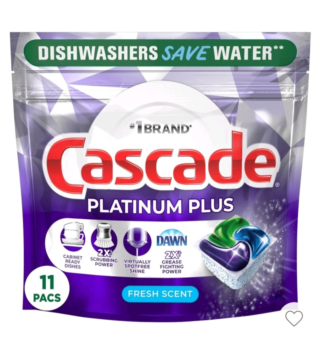 Cascade Platinum Plus Action Pacs Dishwasher Detergent
