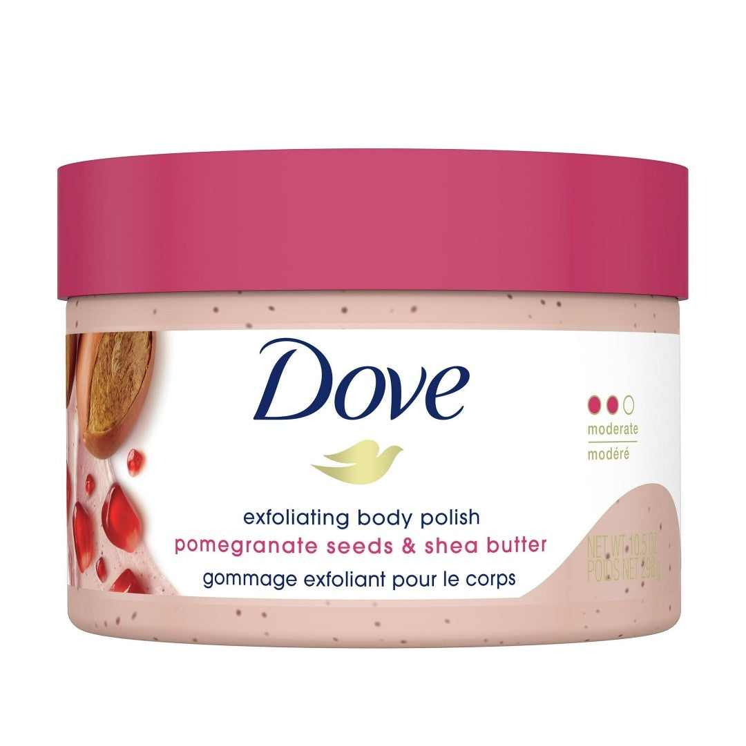 Dove Exfoliating Body Polish Pomegranate Seeds and Shea Butter Body Scrub